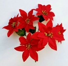  pack Of 12  6-3 5  Red Poinsettias 12  Bush Silk Flower Christmas Home Decor Us