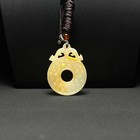 Chinese Antique Han Dy Hetian Ancient Jade Carved Todpole Design Jade Pendants