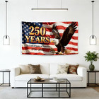 250th Anniversary American Flag 3x5ft Outdoor Patriotic Decoration 1-sided