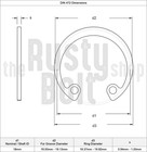 18mm  Internal Circlip  Stainless Steel  Retaining Snap Ring  Inner  Retainer