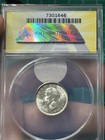 Australia 1943-d Sixpence Silver  0 925  Anacs Ms65 Km 35 Pre-decimal