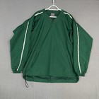 Easton Baseball Windbreaker Jacket Mens Large Green Pullover Drawstring Vintage