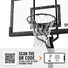 60 In  Acrylic Adjustable Height Portable Spalding Basketball Hoop System Slam