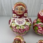 Vintage Russian Nesting Dolls Matryoshka Babushka Hand Painted Signed Wood 9