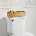 Seagrass Shelf Basket With Dividers  Rectangular Woven Storage Baskets For Or   