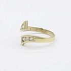 Sideways Toe Ring Solid Real 10k Yellow Gold
