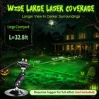 Halloween Swamp Laser Light  Green Line Projector For Yard Decor Black