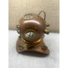 Vintage Copper Brass Miniature Mark V Deep Sea Diver Helmet Nautical Decor 5in