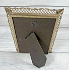 Vtg Brass Gold Tone Filigree 5x7 Picture Frame Open Scroll Hollywood Regency