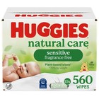 Huggies Natural Care Sensitive Baby Wipes  Unscented  10 Pack  560 Total Ct