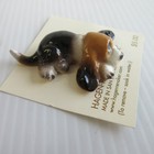 Hagen-renaker Basset Hound Pup Retired - On Original Paper Card Miniature Dog