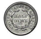 Share 1857 Seated Liberty Half Dime  Choice Brilliant Uncirculated  Seated 
