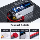 2x Zeee 14 8v 50c 4s Lipo Battery 2200mah T Plug For Rc Car Boat Truck Drone 