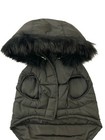 Fur Trim Puffer Parka Jacket Coat For Dog Cat Pet - Xsmall - Black