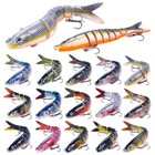 Fishing Lures 8-segments Fish Bass Minnow Swimbait Tackle Hook Crank Baits