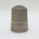 Antique Sterling Silver Simons Brothers Engraved Pattern Thimble Size 12 No Mono