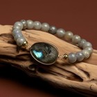 Natural Labradorite Bracelet Protection Healing Stone Reiki Energy Anxiety Gift