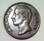 Sarawak 1 2 Cent Coin 1870  Rare 