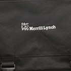 Merrill Lynch Employee Messenger Bag Embroidered Expandable