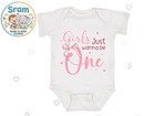 Girls Just Wanna Be One Baby Romper 1st Birthday Outfit Pink Sizes Nb To 12m