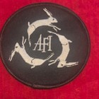 Afi Embroidered Patch Black white Rabbits Circle Logo 2006 Original Rock   Pop