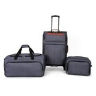 3-piece Softside Luggage Set Rolling Upright Duffel Tote Lightweight Travel New
