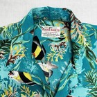 Vntg  40s Aloha  Shirts Hand Screened Japan Loop Collar Hawaiian Sz L 18-18 5 Vc