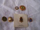 35 45 50 55 Year - Brotherhood Of Railroad Trainmen Member Pins 10k Gold Vintage