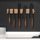 Hecef Premium Wood Magnetic Knife Strip Strong Knife Holder Rack Wall Mounted
