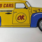 Vintage Chevrolet Sign - Used Cars Truck Service Chevy Gas Porcelain Sign