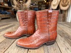 Black Jack Hand Made U s a  - Men s 8t Cognac Alligator Western Boots-12   shaft