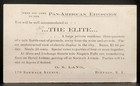 The Elite Private Residential Lodging Business Card 1893 Pan American Exposition