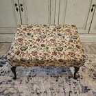 Antique Wrought Iron Adjustable Tilt Victorian Leg Rester Foot Stool Bench