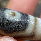 Ancient Tibetan Dzi Beads Old Agate 3 Eye Totem Amulet Pendant 35  12mm  3326