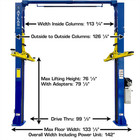 Atlas Equipment 9 000 Lb  Capacity Overhead 2-post Lift