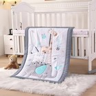 Ding Set Boy  3 Piece Baby Bedding Set Nursery Bedding Set Mini Crib Bed Grey