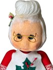 Vtg Mccrory Mr And Mrs Santa Claus Styrofoam Felt Tabletop Figures  Christmas 9   