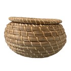 Woven Seagrass Basket With Lid