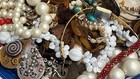 Vintage Now Junk Drawer Jewelry Lot Estate Craft Repair Harvest Beads Faux Pearl