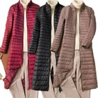 Womens Packable Ultralight Duck Down Jacket Parka Winter Puffer Long Coats Us