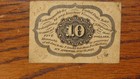 1862 Us 10 Cent Fractional Currency Postage Note First Issue Fr 1242 