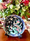 Antique Famille Noir Nippon 9 5  Serving Charger plate With Birds floral Design
