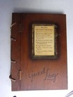 Vintage Wooden Guest Log Book  Hinged  9x6 1 2    rules Of This Tavern 