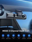 Azdome 4k Dash Cam Front cabin rear Wi-fi Gps Parking Mode G-sensor 64gb Sd Card