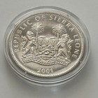2001 Sierra Leone  1  big Cats  Colorized Cougar Coin Cuni Bu Free Shipping