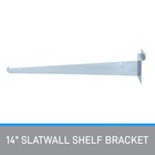 Sswbasics 14  Slatwall Shelf Bracket - Chrome  30lbs Weight Limit  - Pack Of 5
