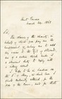 Shirley  claude William  Brooks - Autograph Letter Signed 03 24 1863