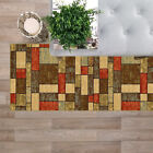 Custom Size Stair Hallway Runner Rug Non Slip Rubber Back Multicolor Tiles 3d