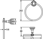 Bathroom Hardware Set 3-pieces Toilet Paper Holder Towel Ring Robe Towel Hooks