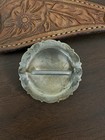 Vintage Sterling Silver  Overlay Loop Back  Concho Bridle Headstall Scarf Slide